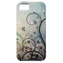 Blaue Himmel u. Schmetterlinge iPhone 5 Fall iPhone 5 Etuis