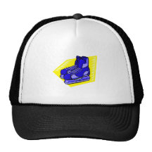 Blaue Hockey-Skate Trucker Caps