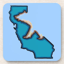 Blaue Kalifornien-Staatsbärn-Symbol-Untersetzer