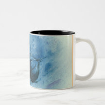 Blaue Knoblauch-Kaffeetasse