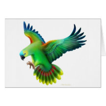 Blaue konfrontierte Amazonas-Papageien-Karte