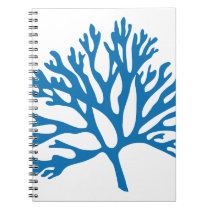 blaue korallenrote Silhouette notizbücher