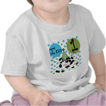 Blaue Kuh-1. Geburtstags-T-Shirts und Geschenke