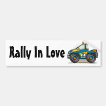 Blaue Kundgebungs-Auto-Kundgebung im Liebe-Stoßauf Auto Sticker