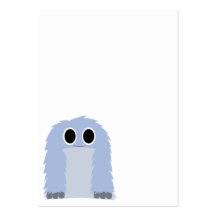 Blaue Pelzmonster-Visitenkarte