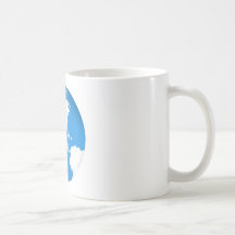 Blaue Planeten-Erde Kaffeetasse