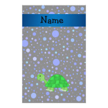 Blaue Polkapunkte der personalisierten Namensschil Personalisierte Druckpapiere