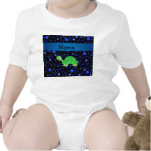 Blaue Polkapunkte der personalisierten Namensschil Tshirts
