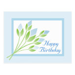 Blaue Rose knospt alles- Gute zum Geburtstagpostka