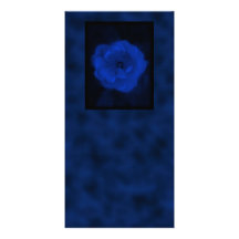Blaue Rose. Mit Schwarzem und tief Blau Bildkarten