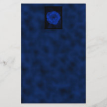 Blaue Rose. Mit Schwarzem und tief Blau Flyer