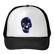 Blaue Schädel-Pop-Kunst-Fantasie Baseball Mütze