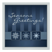 Blaue Schneeflocke-Feiertags-Party Einladung