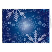 Blaue Schneeflocke-Karte