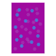 Blaue Schneeflocken auf dem Trauben-Papier-Winter  Bedrucktes Büropapier