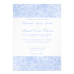 Blaue Schneeflocken, die Einladung Wedding sind