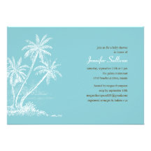 Blaue Strand-Babyparty-Einladungen