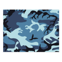 Blaue Tarnungs-Postkarte
