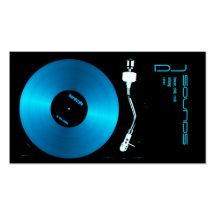 blaue Turntable-DJ-Geschäftskarte Visitenkarte