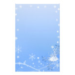Blaue u. weiße Winter-Hochzeit Bedrucktes Papier