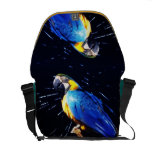 Blaue und gelbe Papageien-Bote-Tasche Kurier Taschen