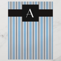 Blaue und schwarze Streifen des Monogramms Flyer