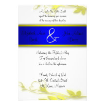 Blaue Wedding Einladung des Entweichen-zwei