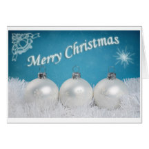 Blaue Weihnachtskarte