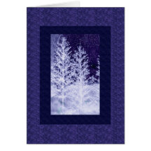 Blaue Weihnachtskarte