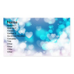 BLAUE WEISSE TAPETE DER HERZ-SCHICHT-BOKEH DIGITAL VISITENKARTEN