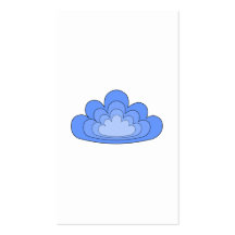 Blaue Wolke auf weißem Hintergrund Visitenkarten Vorlage
