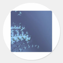 Blauer abstrakter futuristischer Raum-kosmischer E Runde Sticker