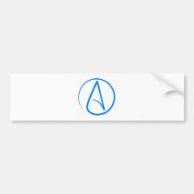 Blauer Atheist A Auto Sticker