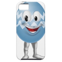 Blauer Cartoon-Osterei-Mann iPhone 5 Etuis