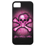 Blauer Chrom-Totenkopf mit gekreuzter Knochen iPho iPhone 5 Hüllen