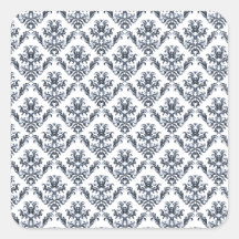 Blauer Damast Sticker