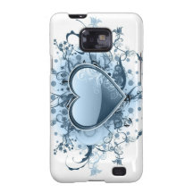 Blauer Emo Herz-Samsung-Galaxie-Kasten Samsung Galaxy S2 Cover