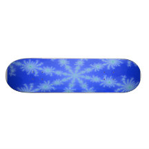 Blauer Fraktalschneeflocke Mehrfarbenskateboard Skateboardbrett