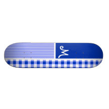 Blauer Gingham; Kariert Personalisierte Decks
