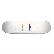 blauer Glitterschnurrbart Bedruckte Skateboarddecks