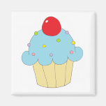 Blauer kleiner Kuchen Kühlschrankmagnete
