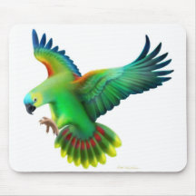 Blauer konfrontierter Amazonas-Papagei Mousepad