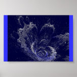 Blauer kosmischer Staub Posterdruck