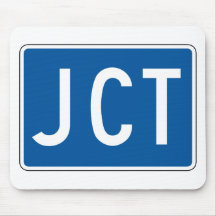 Blauer Kreuzungs-Straßenschild Mauspad