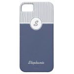 Blauer Monogramm-Streifen iPhone 5 Kasten Schutzhülle Fürs iPhone 5