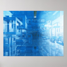 Blauer Raum Plakate