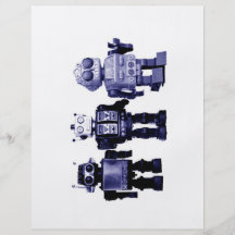 blauer Roboter-Flyer