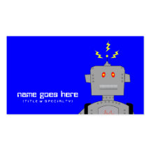 blauer Roboter Visitenkarte