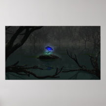 Blauer Rosen-Druck Plakatdrucke