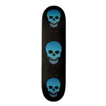 Blauer Schädel Skate Board